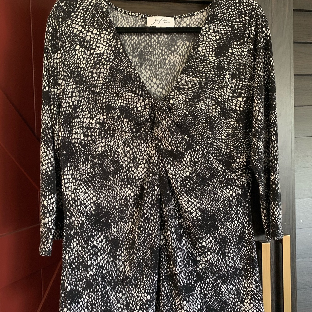 Black and White Blouse